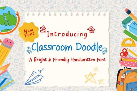 Classroom Doodle: A Playful Script Font