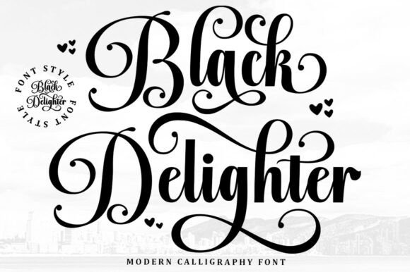 Discover Black Delighter: A Modern Calligraphy Typeface for Creative Projects