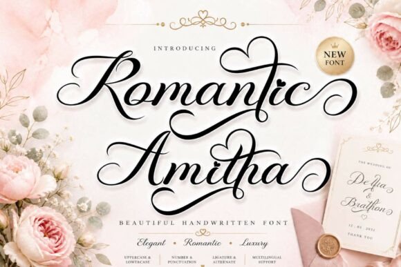 Elevate Your Brand with Romantic Amitha Font