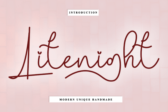 Litenight: A Script Font with Modern Elegance