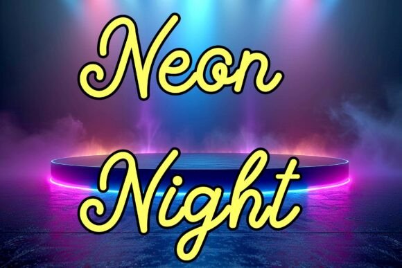 Neon Night: The Bold Font for Eye-Catching Campaigns