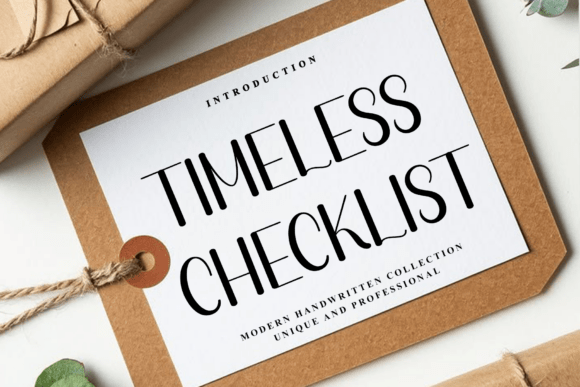 Timeless Checklist: A Handwritten Font for Elegant Branding